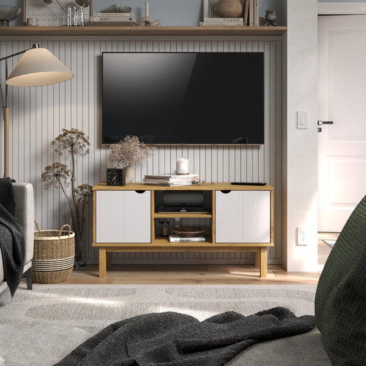 Wood TV Entertainment Stand Norden | Furniture Dash