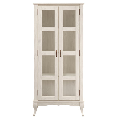Wood Display Unit White Distressed | Furniture Dash