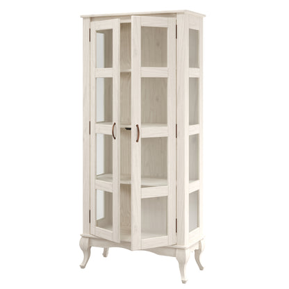 Wood Display Unit White Distressed | Furniture Dash