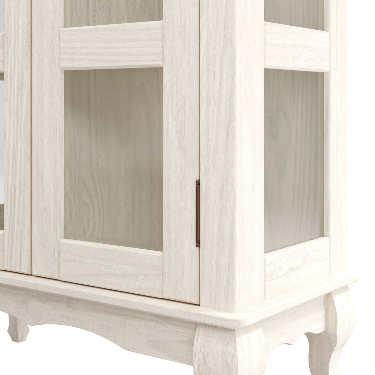 Wood Display Unit White Distressed | Furniture Dash