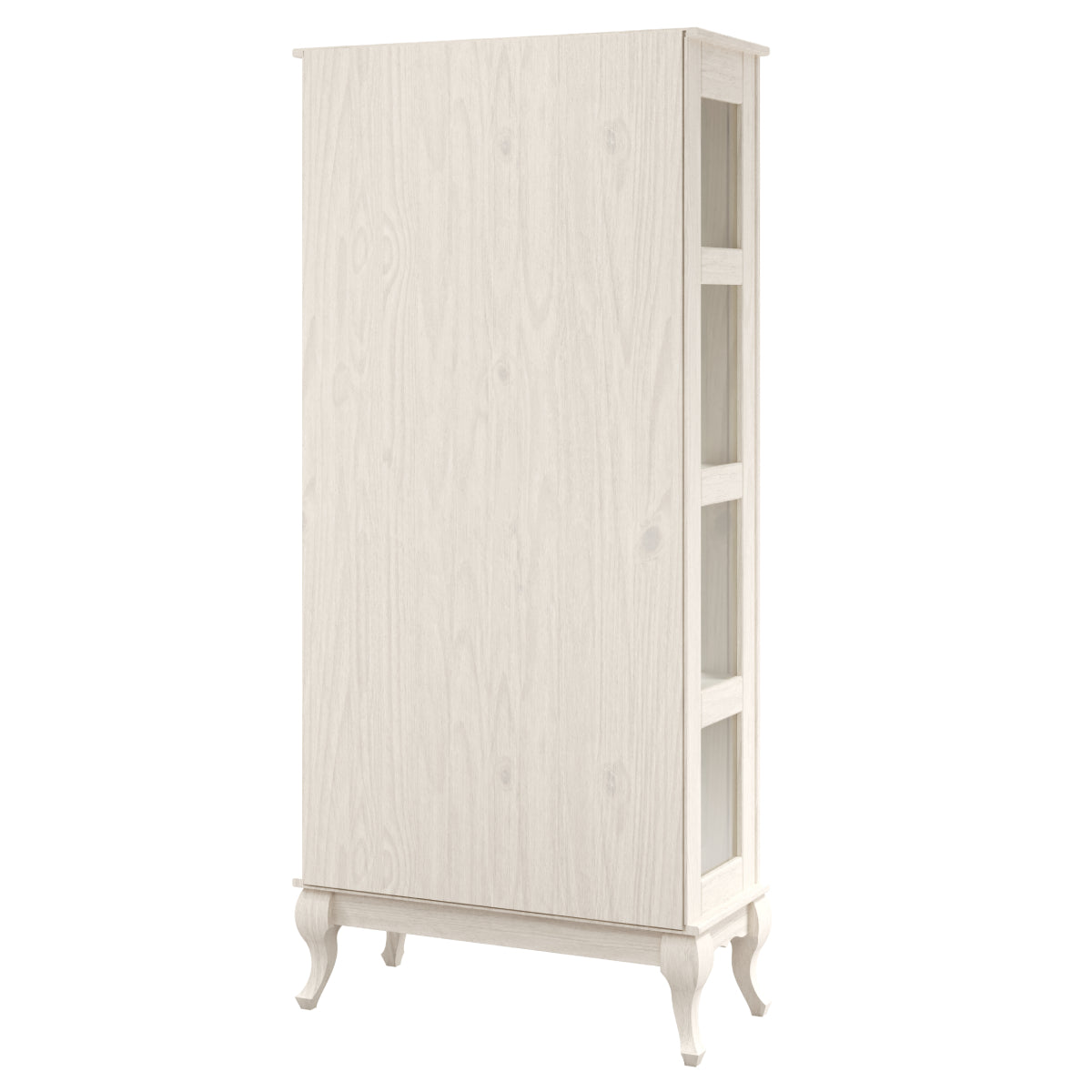 Wood Display Unit White Distressed | Furniture Dash