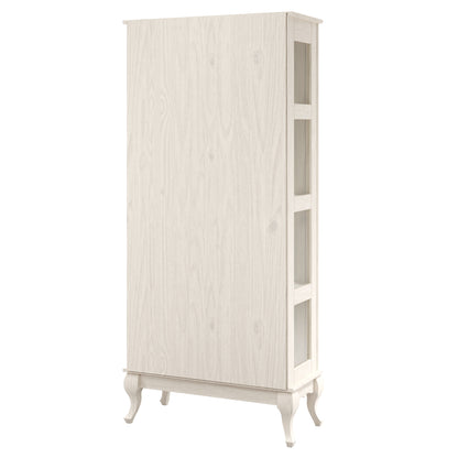 Wood Display Unit White Distressed | Furniture Dash