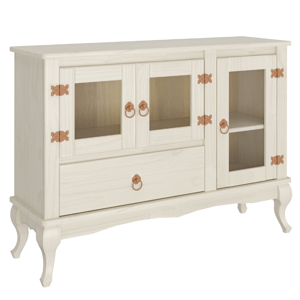 Wood Buffet Sideboard White Distressed | Furniture Dash