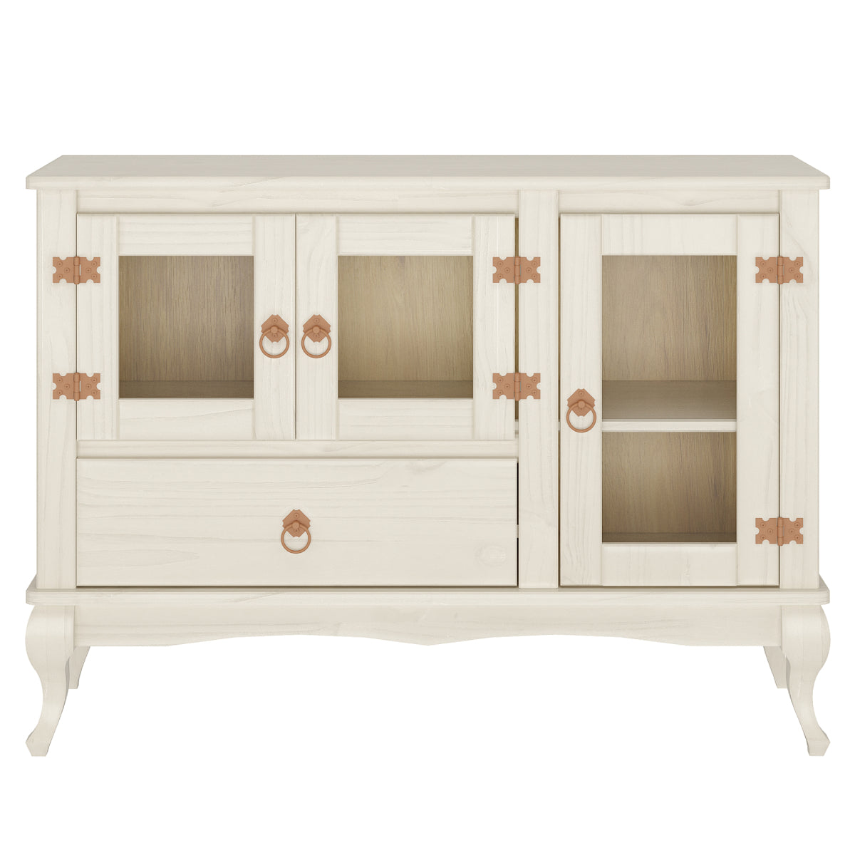 Wood Buffet Sideboard White Distressed | Furniture Dash