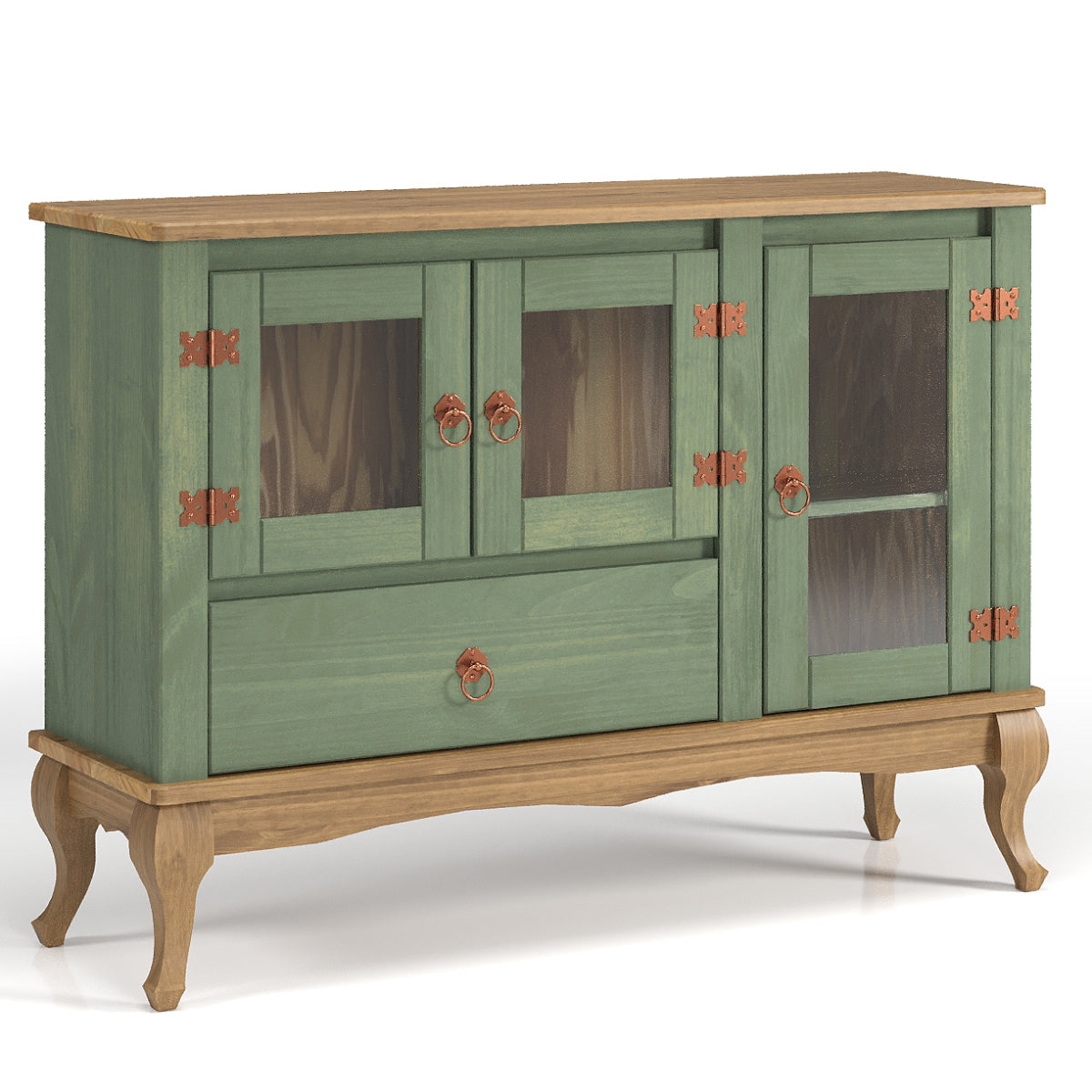 Wood Buffet Sideboard Green | Furniture Dash