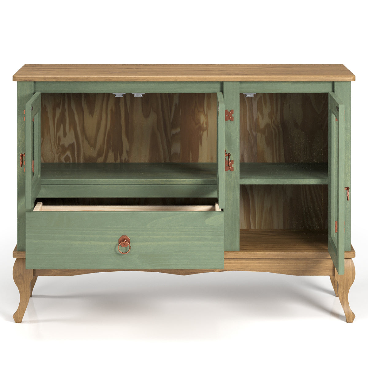 Wood Buffet Sideboard Green | Furniture Dash