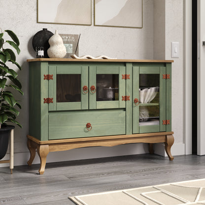 Wood Buffet Sideboard Green | Furniture Dash