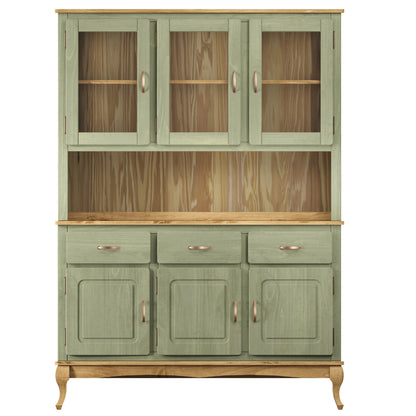 Wood Dining Hutch Green | Furniture Dash