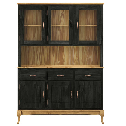 Wood Dining Hutch Black | Furniture Dash