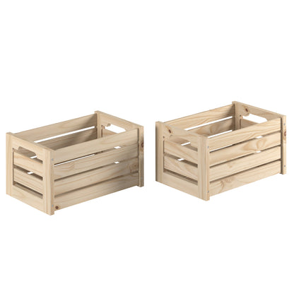 Set of 2 Slatted Crates | Furniture Dash