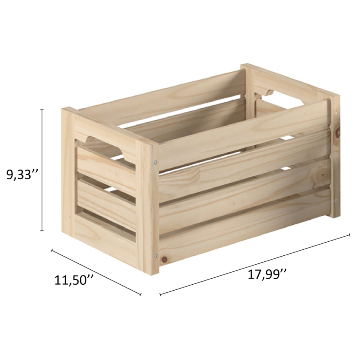Set of 2 Slatted Crates | Furniture Dash