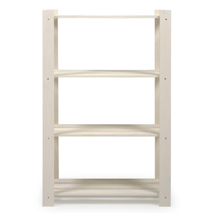 4 Shelf Slatted Storage Unit White | Furniture Dash