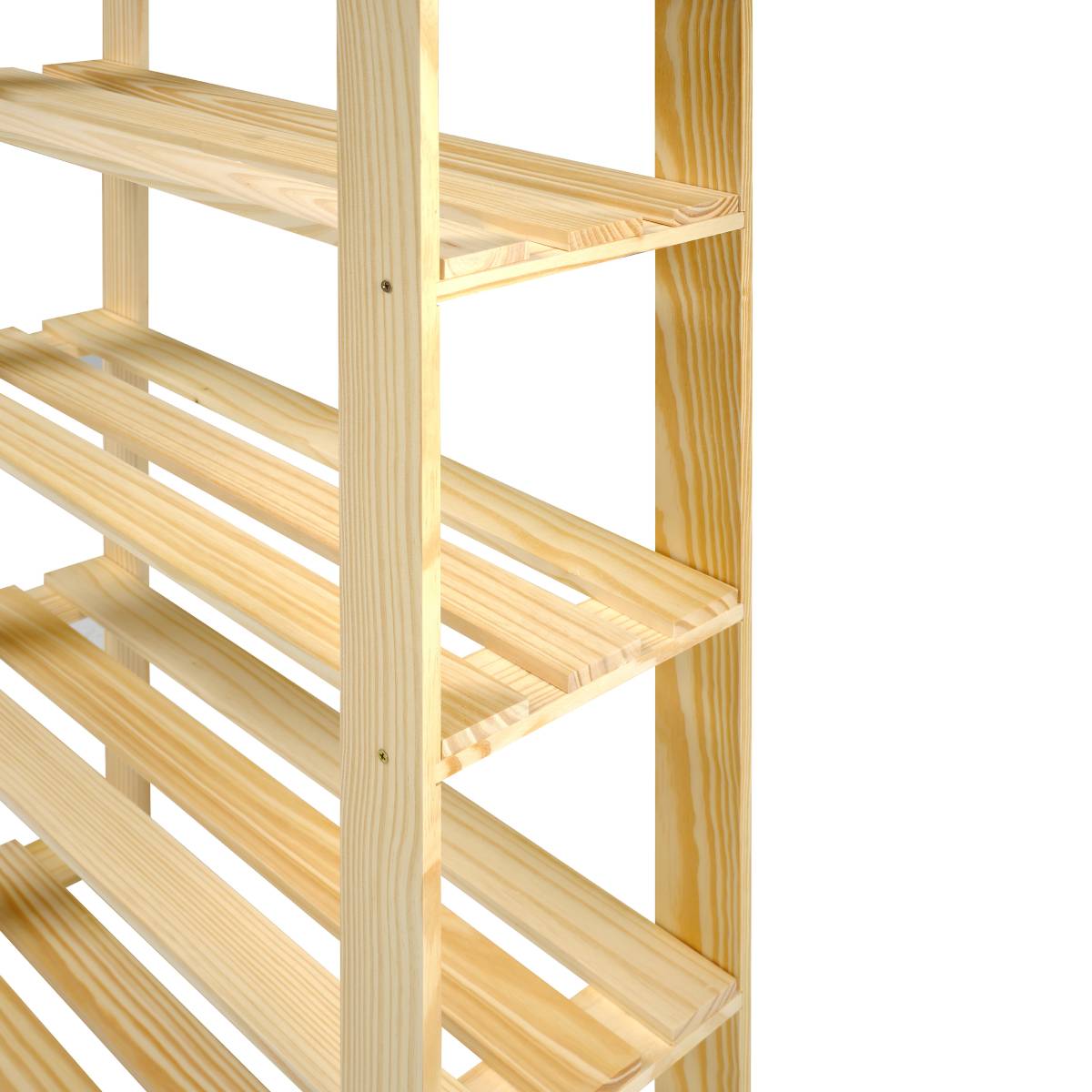 6 Shelf Slatted Storage Unit Natural | Furniture Dash