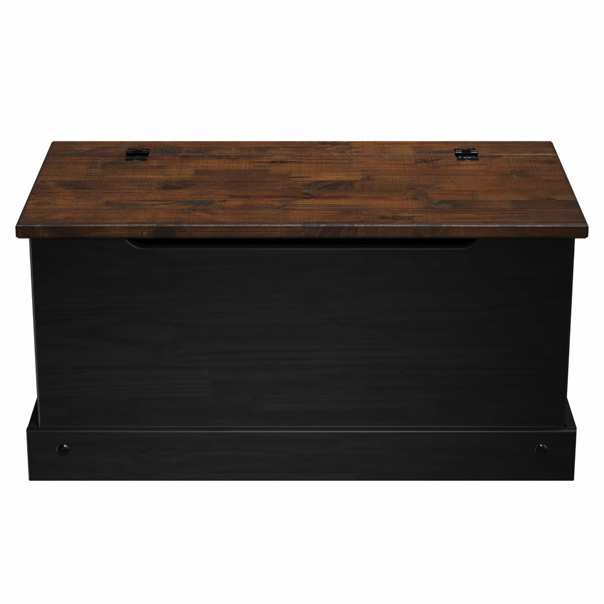 Wood Storage Trunk Harvest Black | Furniture Dash