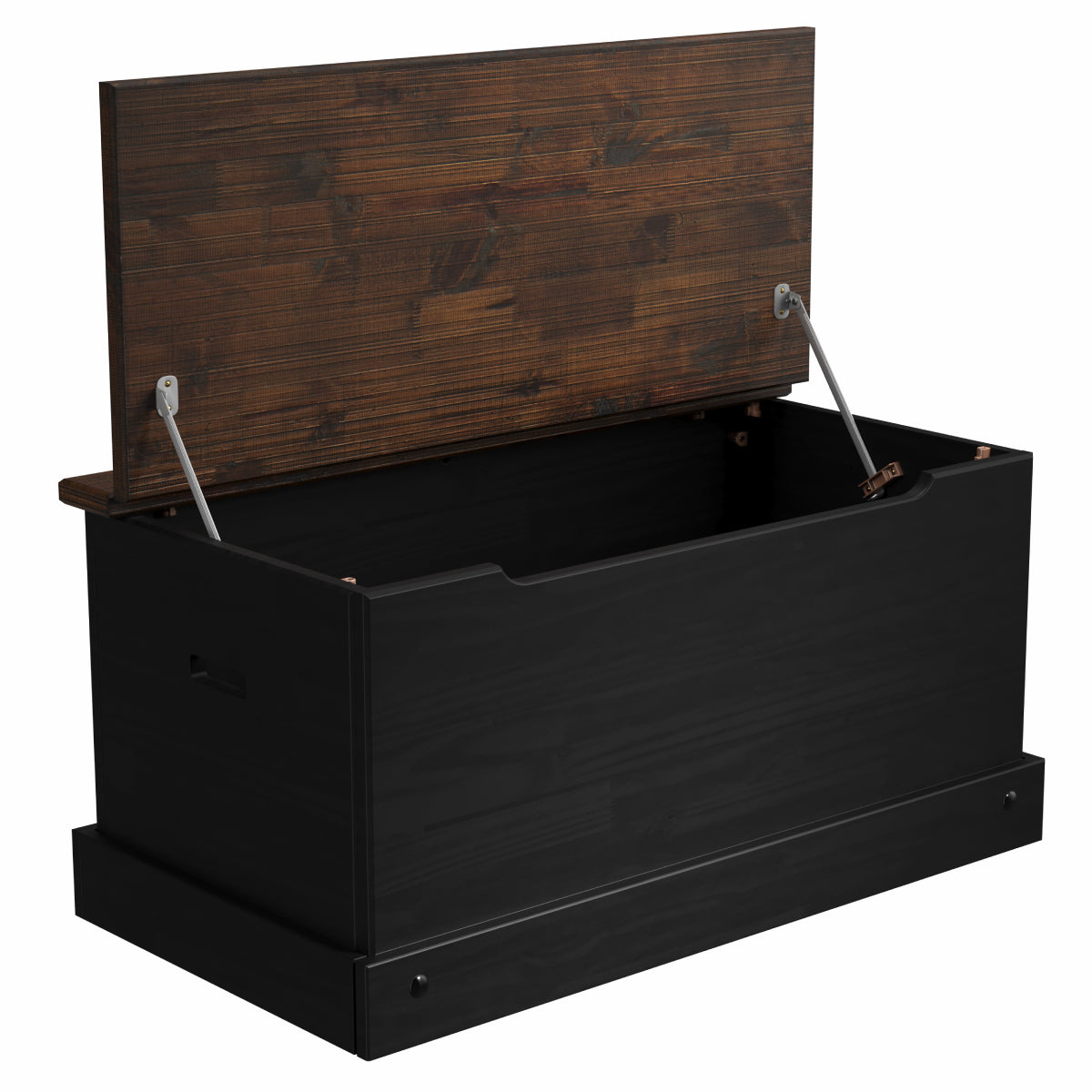 Wood Storage Trunk Harvest Black | Furniture Dash