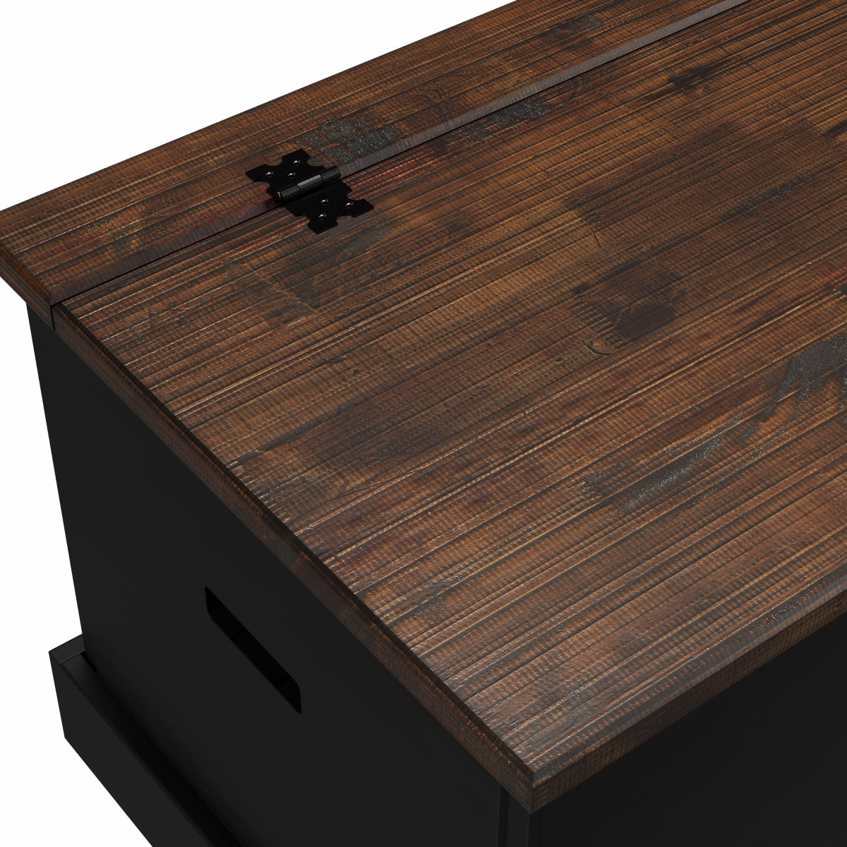 Wood Storage Trunk Harvest Black | Furniture Dash