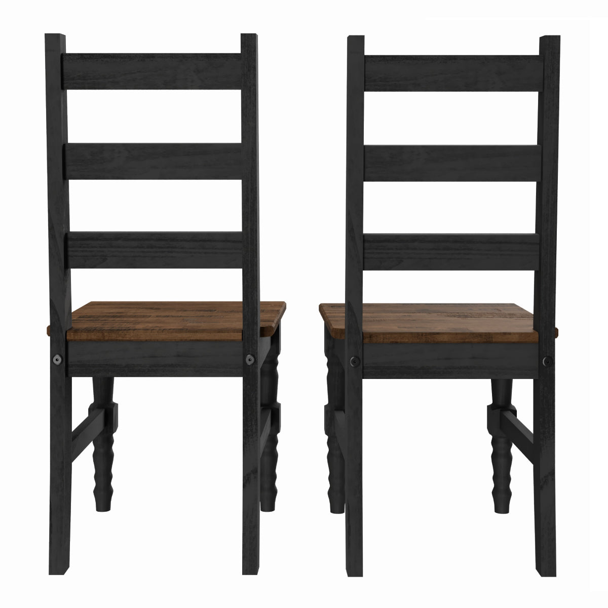 Solid Wood Dining Chair (Set of 2) Harvest Black | Furniture Dash