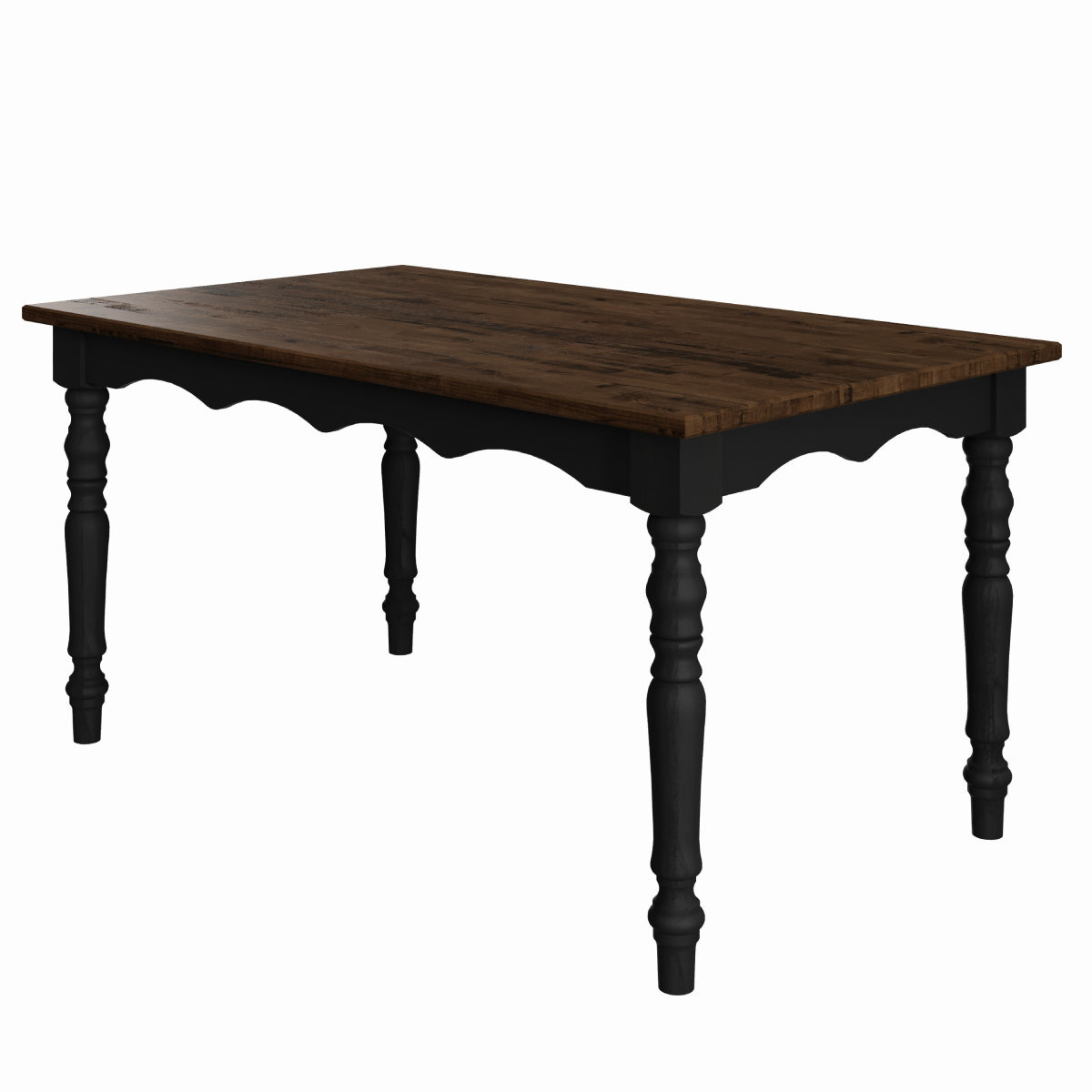 Wood Dining Table Harvest Black | Furniture Dash