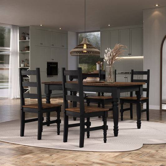 Wood Dining Table Black | Furniture Dash