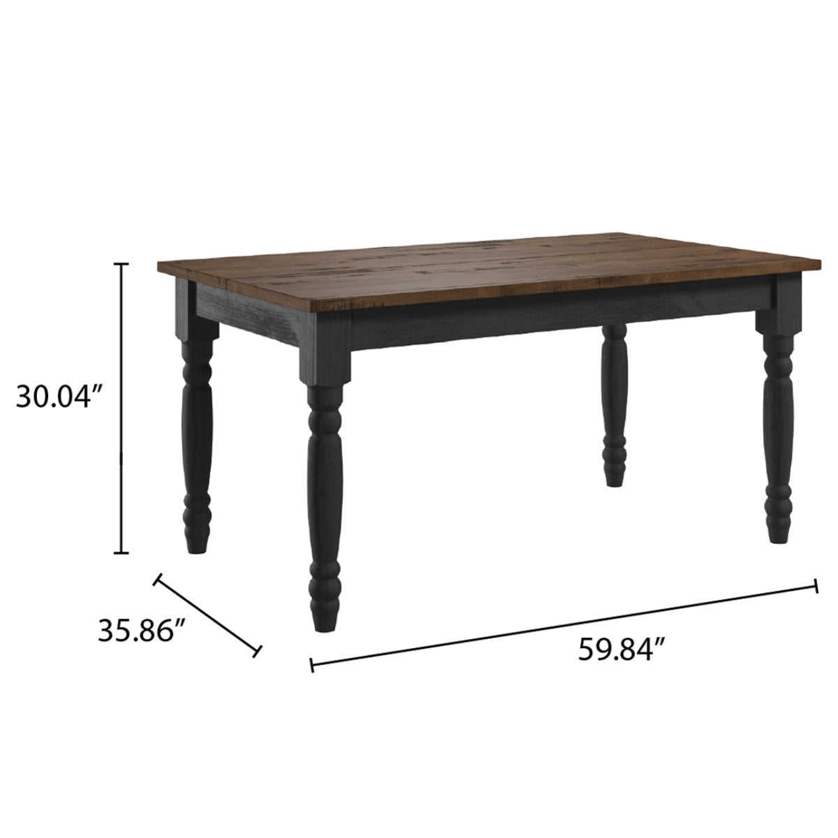 Wood Dining Table Black | Furniture Dash