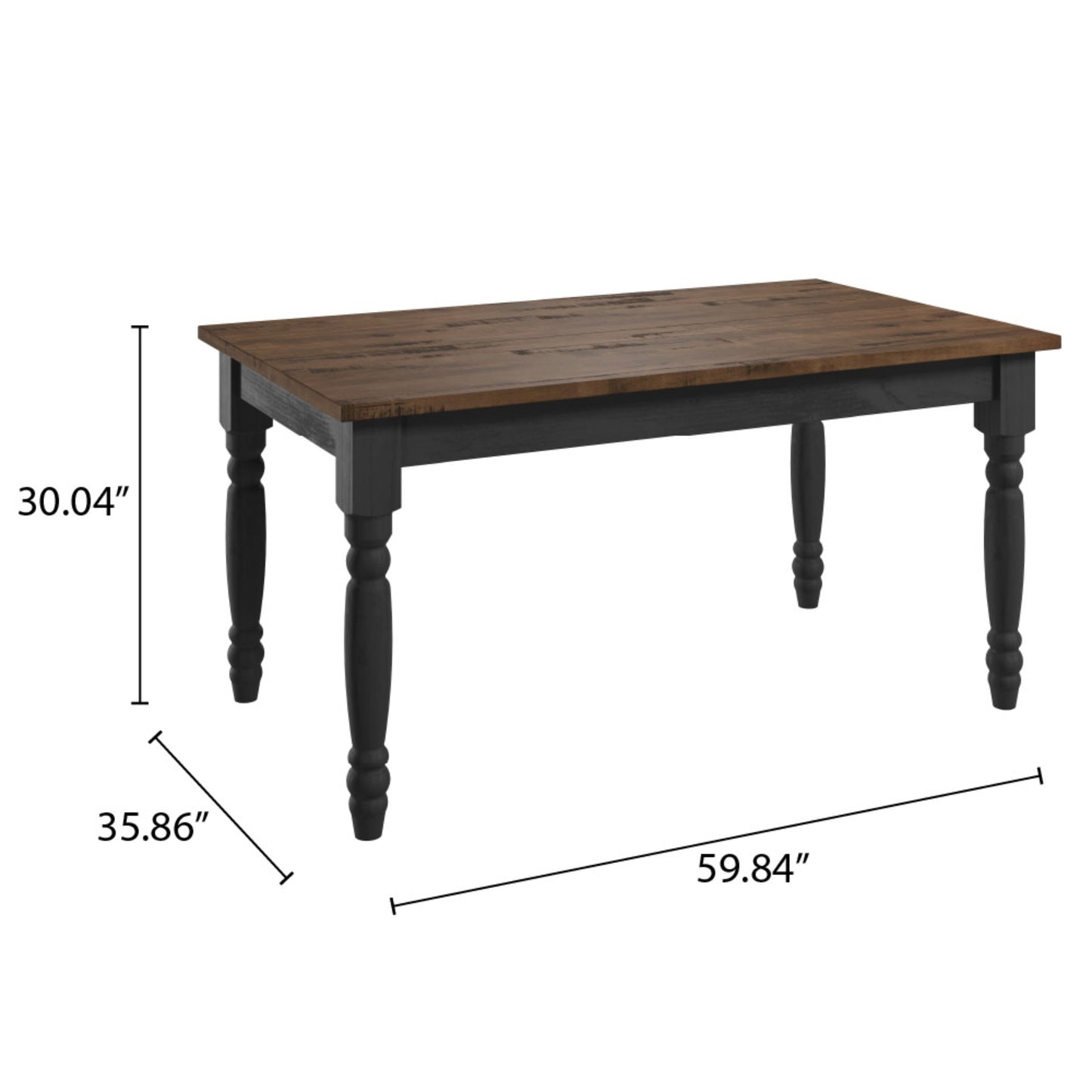 Wood Dining Table Black | Furniture Dash