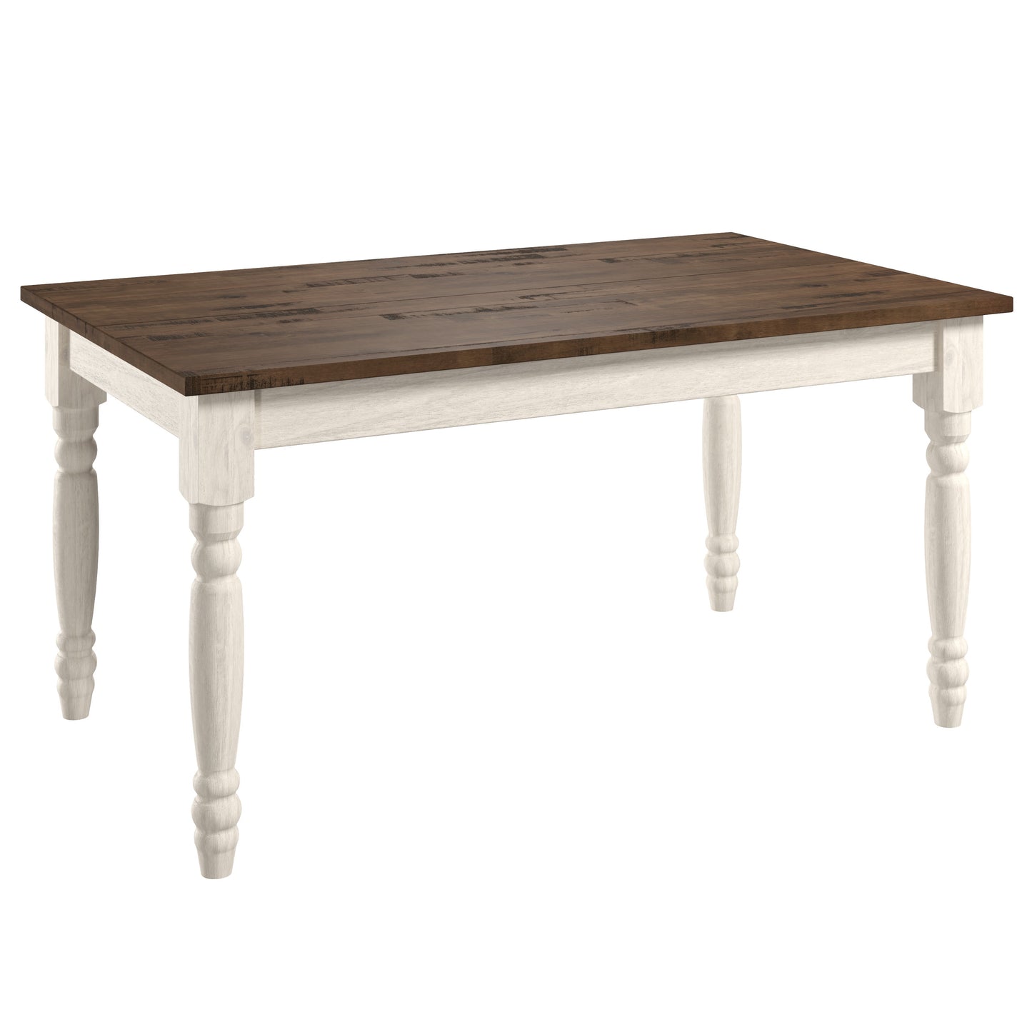Wood Dining Table White Distressed | Furniture Dash