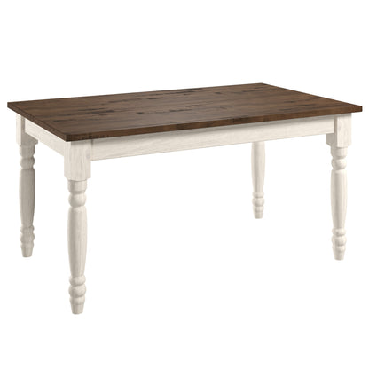 Wood Dining Table White Distressed | Furniture Dash