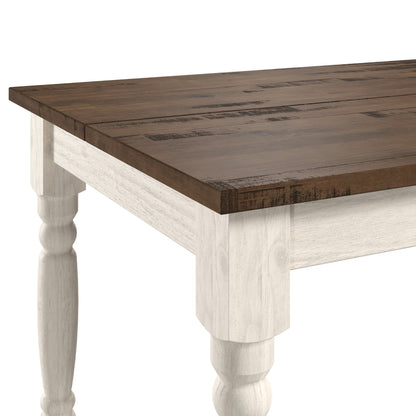 Wood Dining Table White Distressed | Furniture Dash