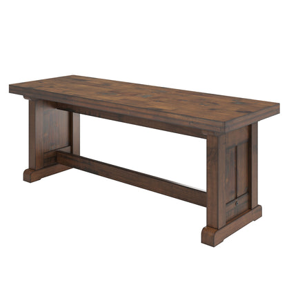 Corner Dining Set Harvest Walnut Distressed | Furniture Dash