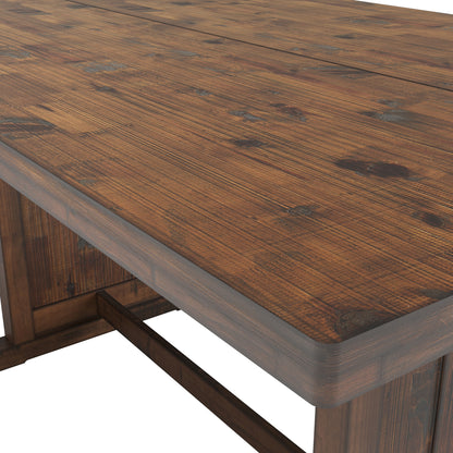 Corner Dining Set Harvest Walnut Distressed | Furniture Dash