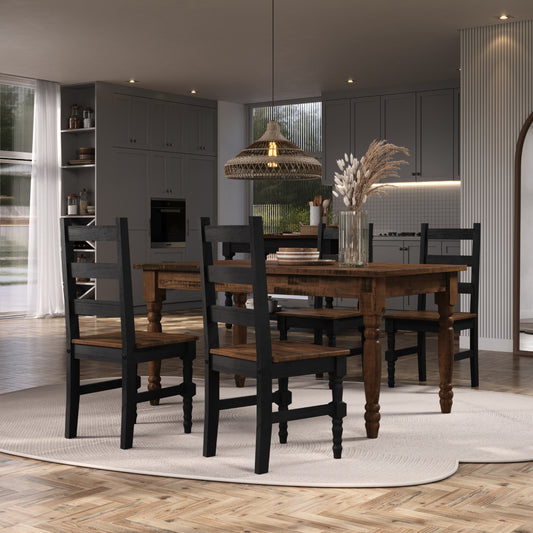 Wood Dining Table Walnut Distressed | Furniture Dash