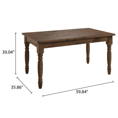 Wood Dining Table Walnut Distressed | Furniture Dash