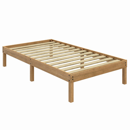 Wood Frame Twin Size Bed Corona | Furniture Dash