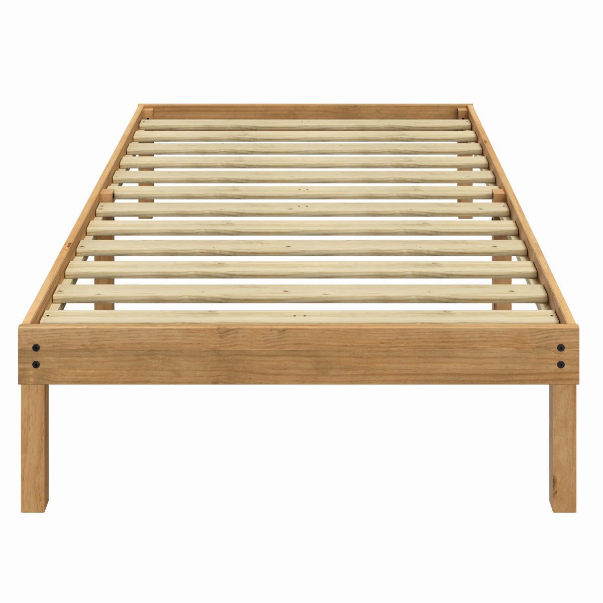 Wood Frame Twin Size Bed Corona | Furniture Dash