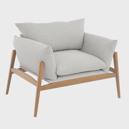 Upholstered with Solid Wood Embrace Armchair | Furniture Dash
