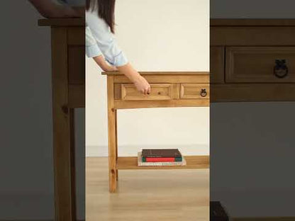 Wood Hall Table Console 3 Drawers Corona | Furniture Dash