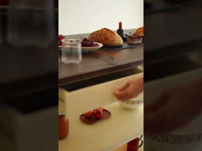 Wood Kitchen Island 2 Drawers 2 Shelf White Distressed | Furniture Dash