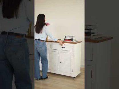 Sideboard / Kitchen Island Easy Assembly Corona Snow | Furniture Dash