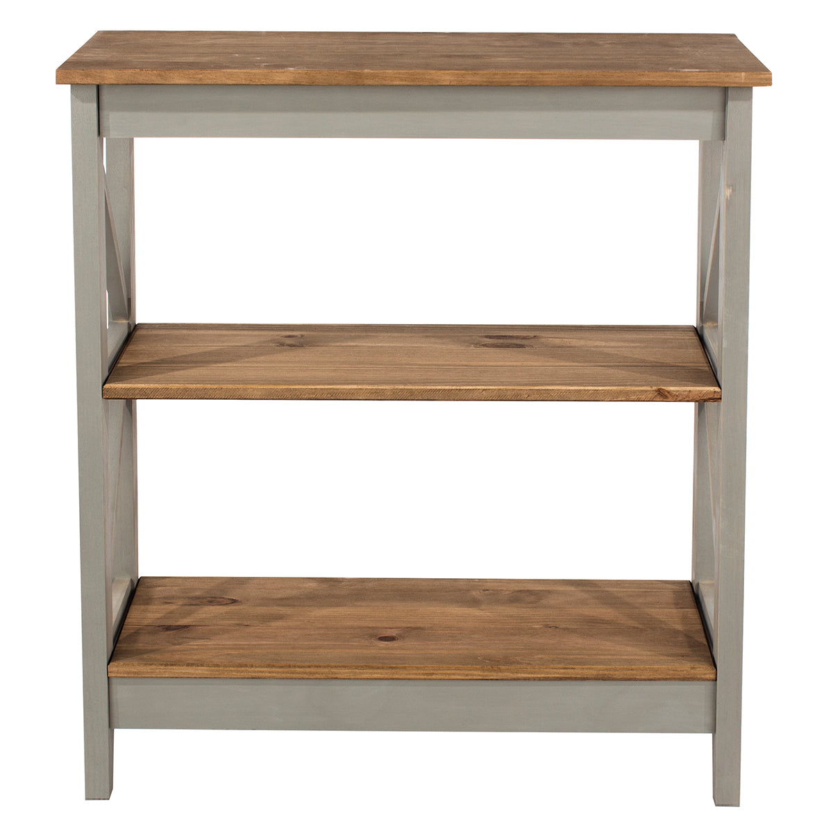 Wood Shelf Unit 3 Tier Corona Gray | Furniture Dash