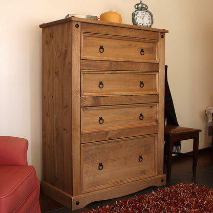 Wood Dresser 4 Drawers Chest Corona | Furniture Dash