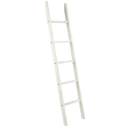 Wood Blanket Ladder White Distressed | Furniture Dash