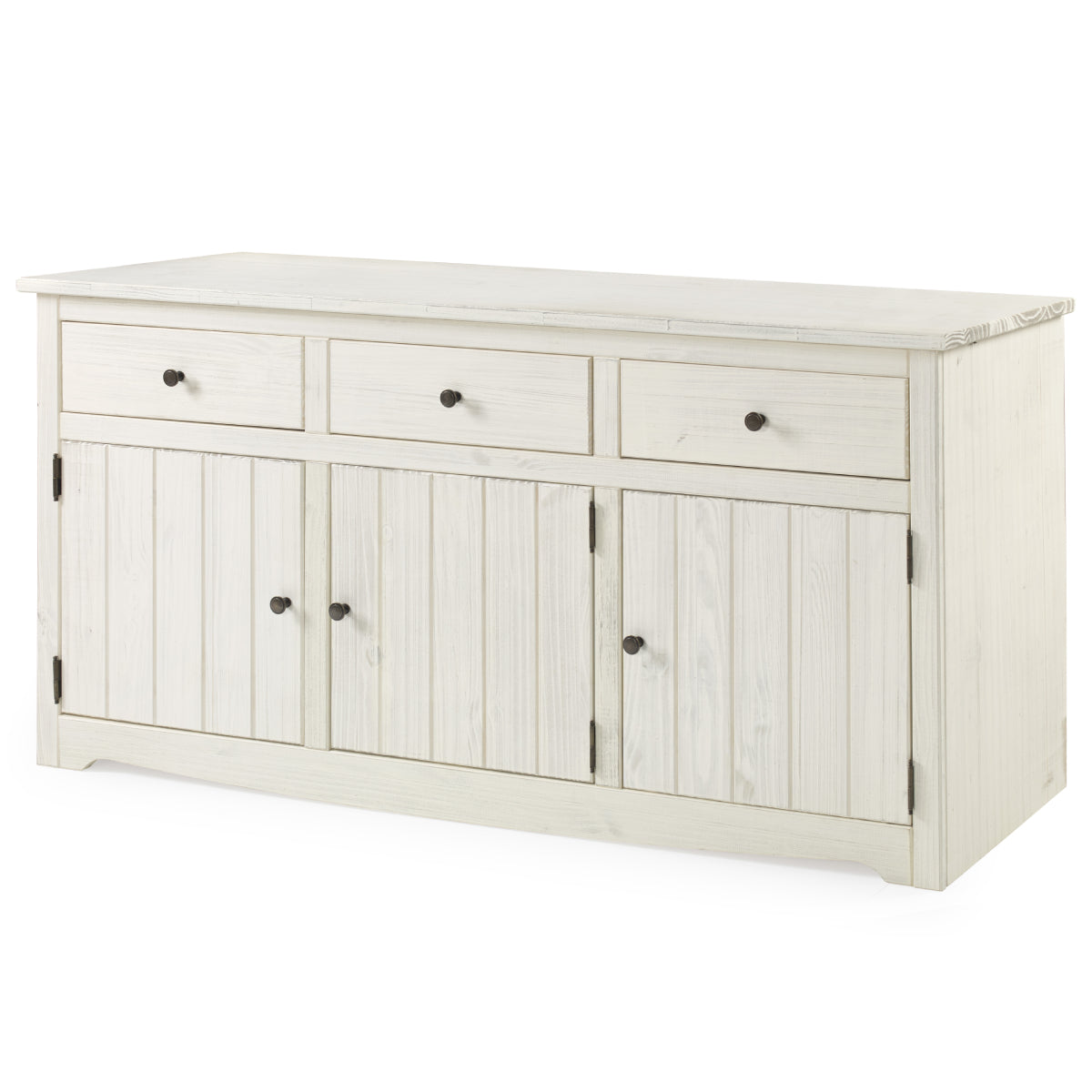 Wood Buffet Sideboard White Distressed | Furniture Dash