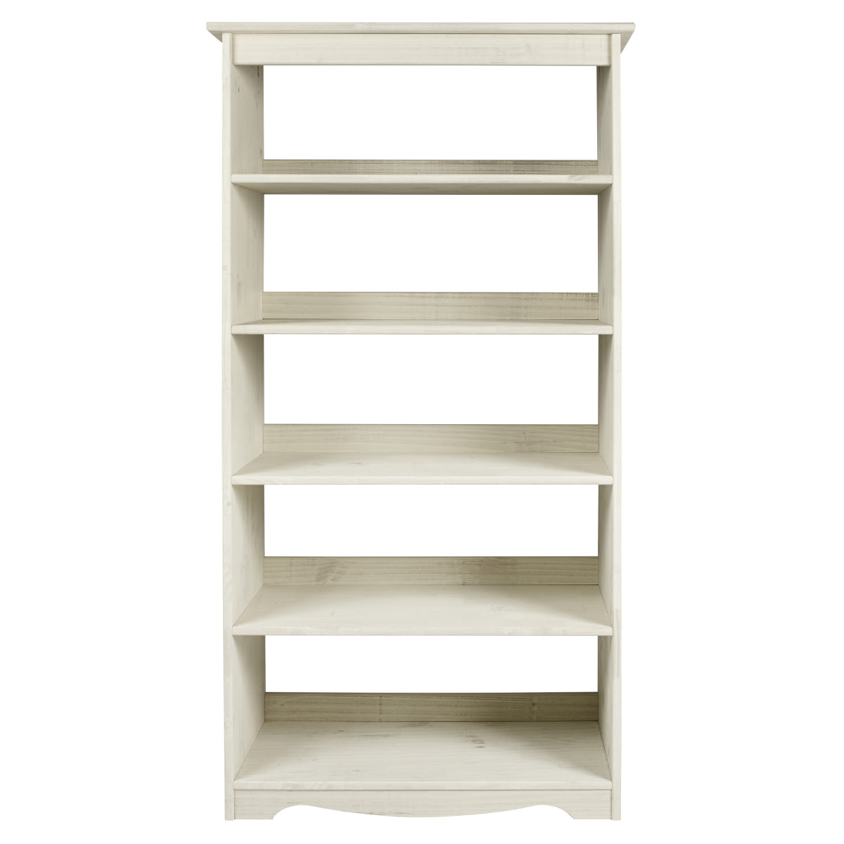 Wood Bookcase White Distressed | Furniture Dash