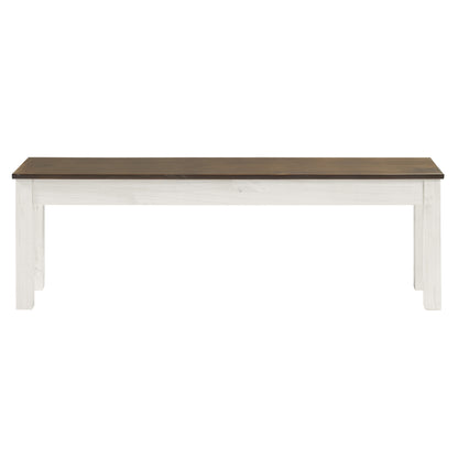 Wood Bench White Distressed | Furniture Dash