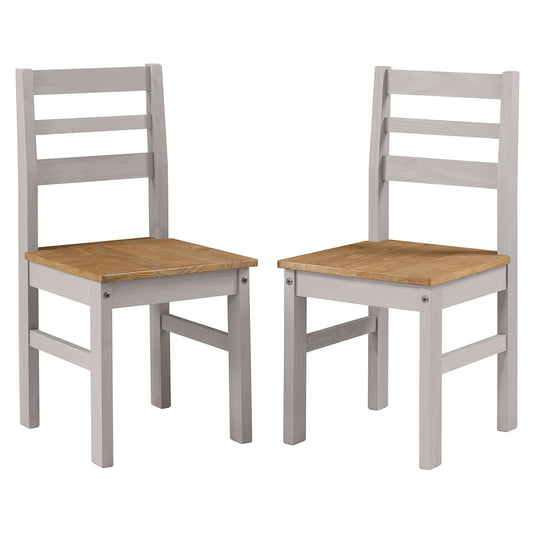 Solid Wood Dining Chair (Set of 2) Corona Gray | Furniture Dash