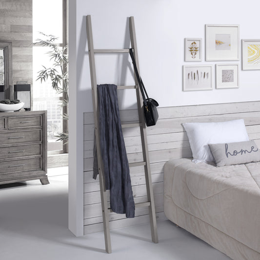 Wood Blanket Ladder Corona Gray | Furniture Dash