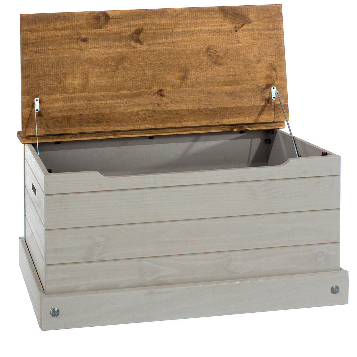 Wood Storage Trunk Ottoman Corona Gray | Furniture Dash