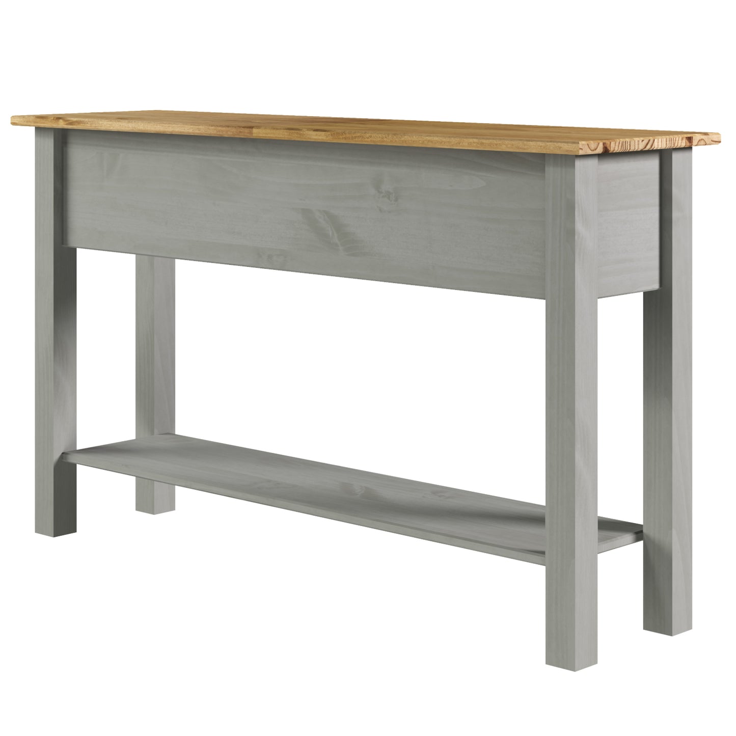 Wood Hall Table Console 3 Drawers Corona Gray | Furniture Dash