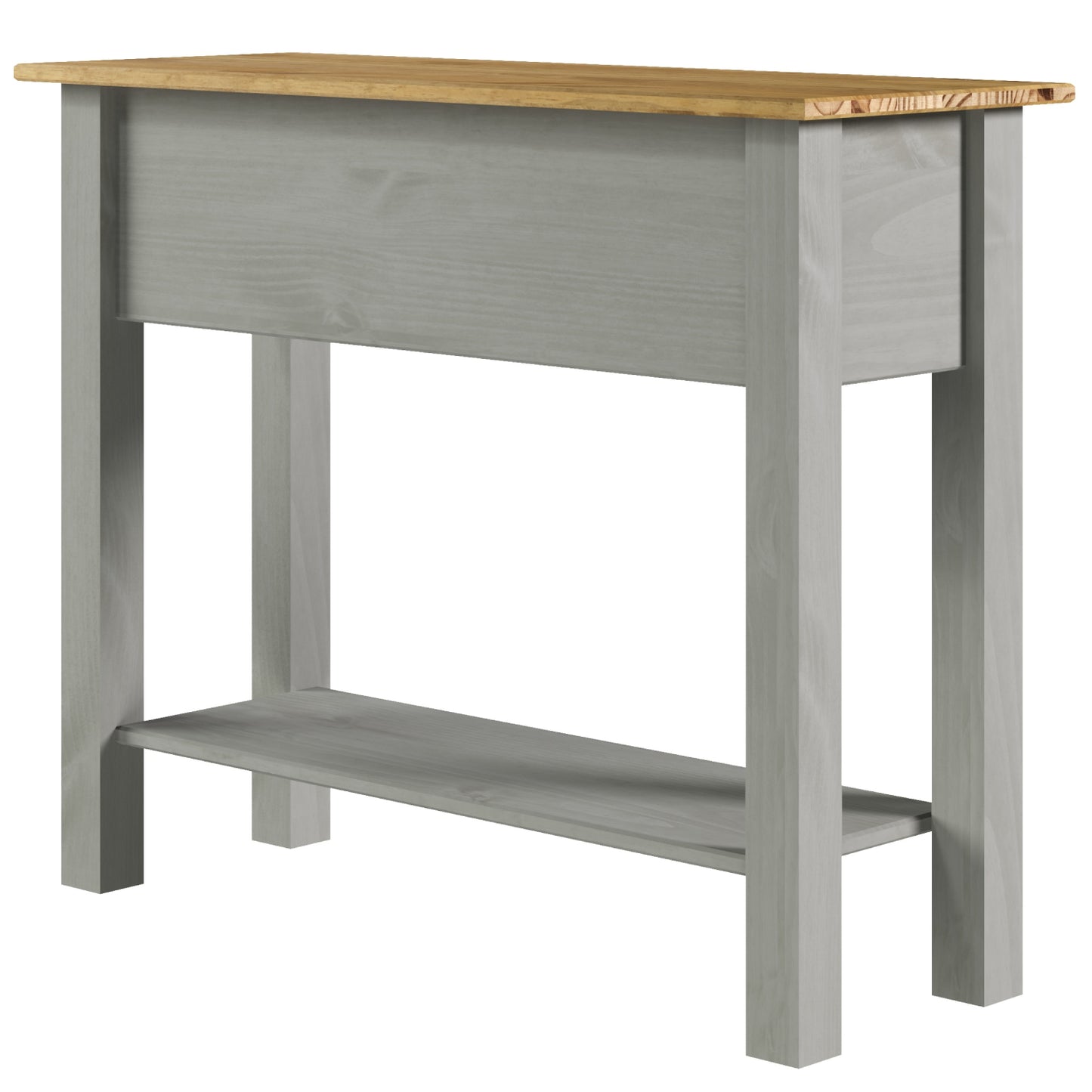 Wood Hall Table Console 2 Drawers Corona Gray | Furniture Dash