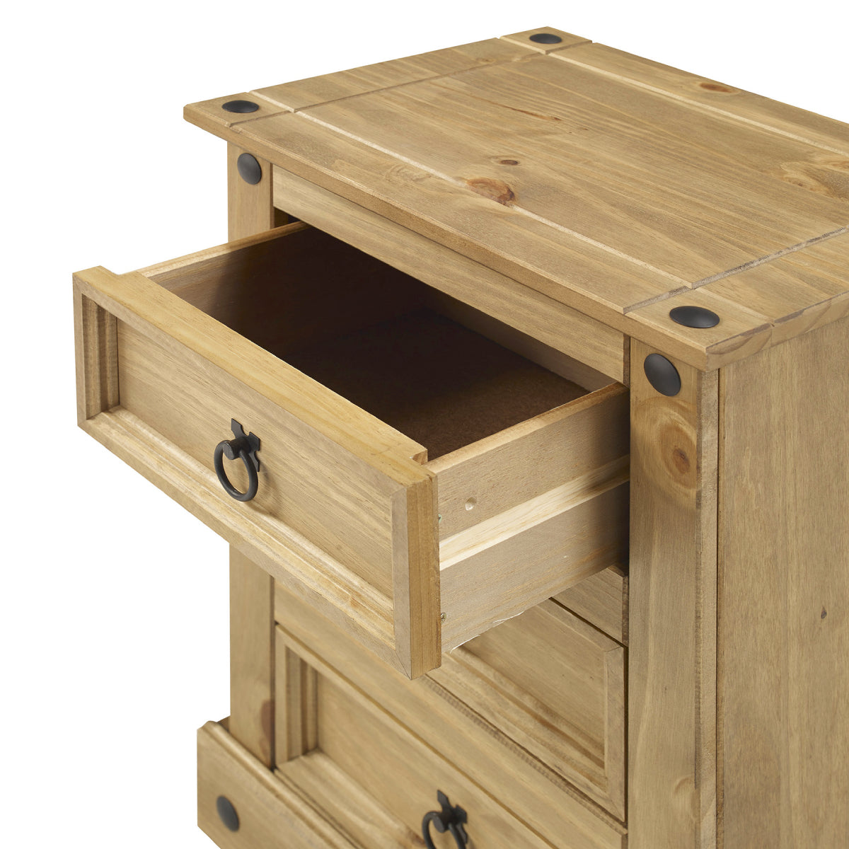Wood Nightstand 3 Drawers Corona | Furniture Dash